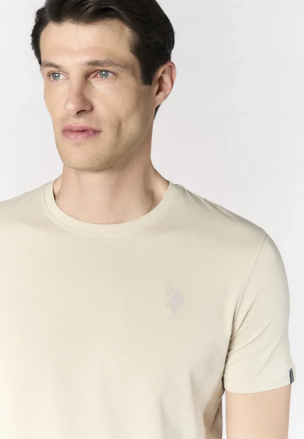 Простая футболка U.S. Polo Assn., Beige — фото 4