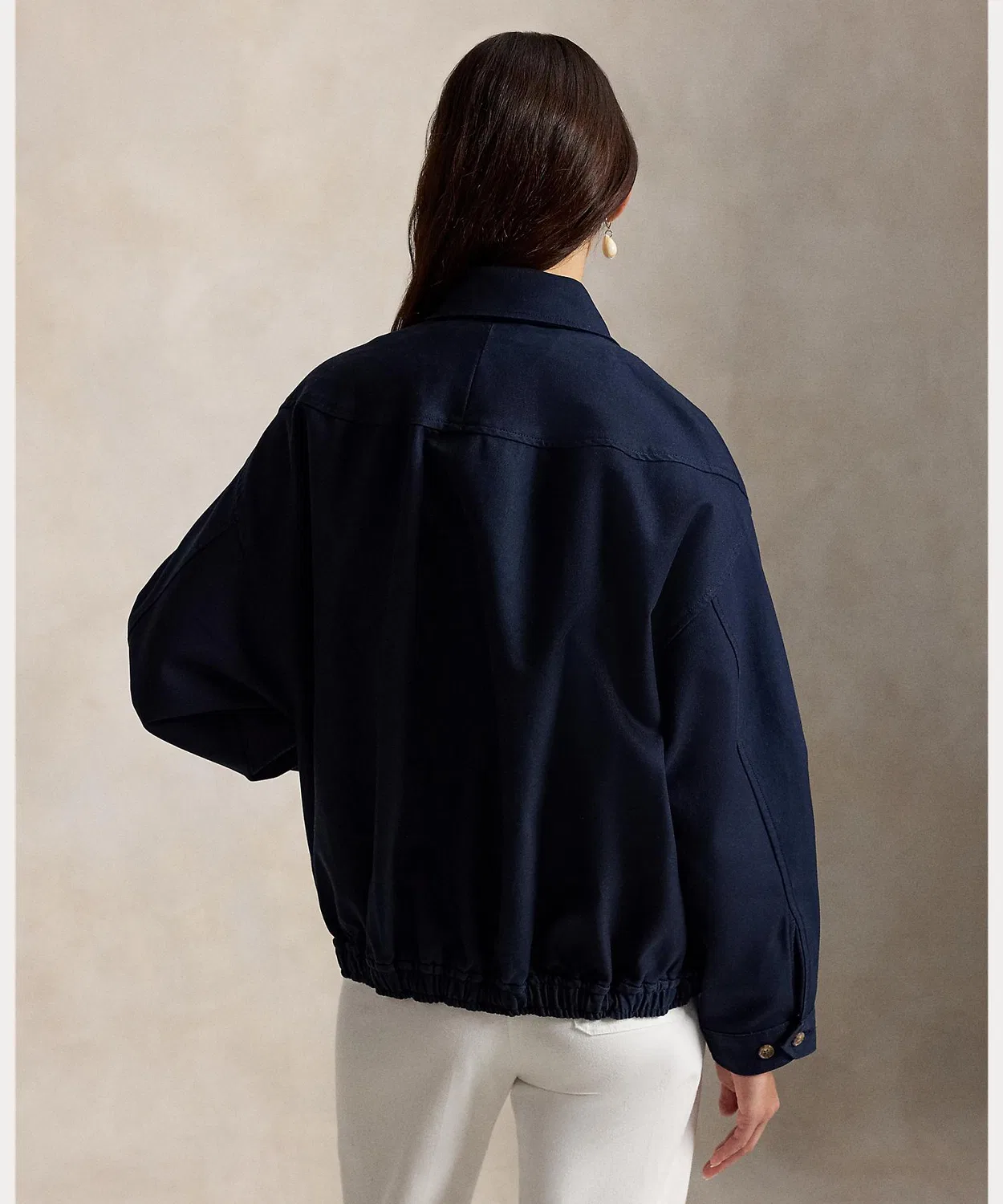 Женская куртка-бомбер из двустороннего хлопка с вышивкой POLO RALPH LAUREN, Navy — фото 4
