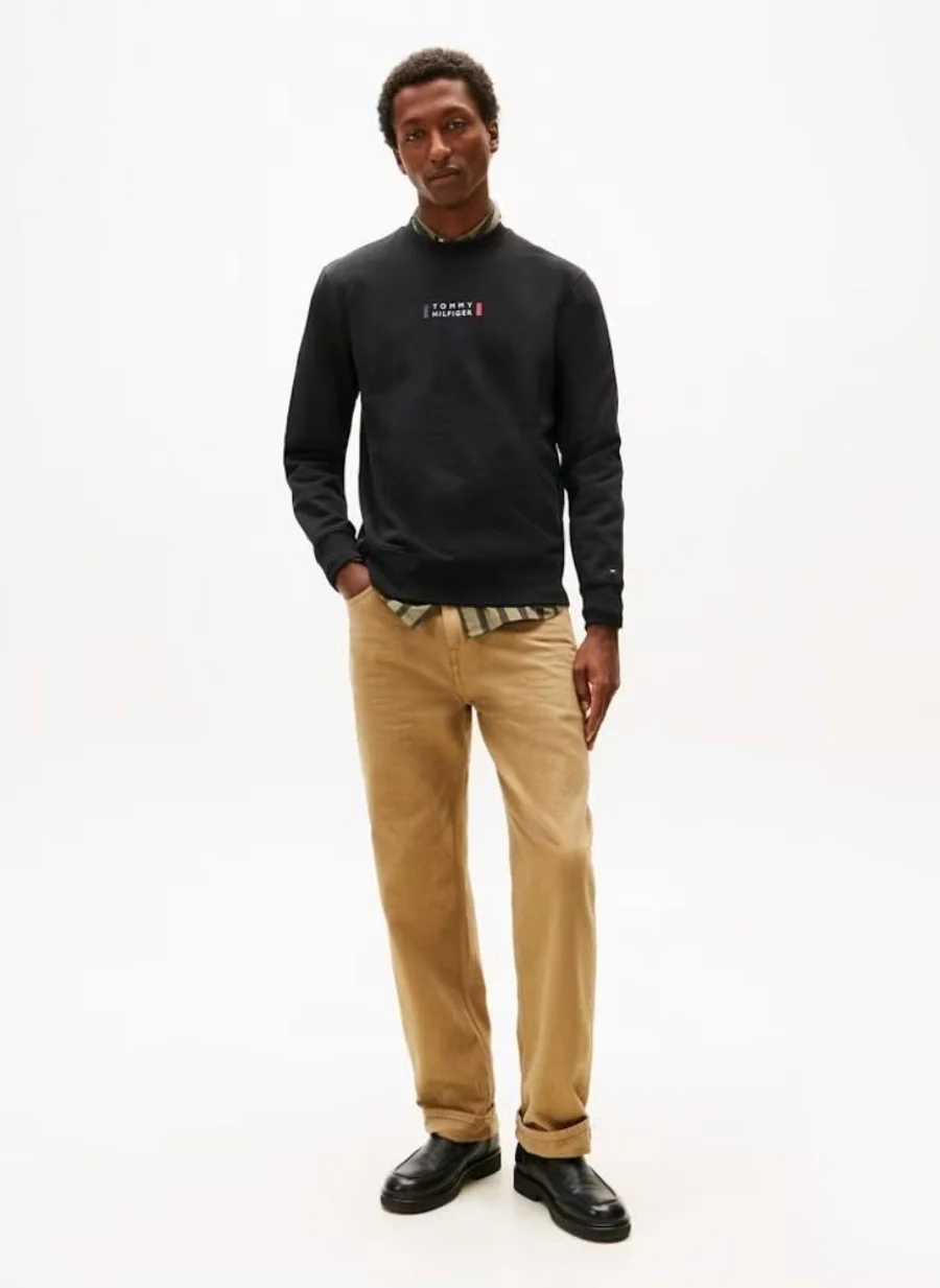 Свитшот Tommy Hilfiger Brand Love, черный — фото 2