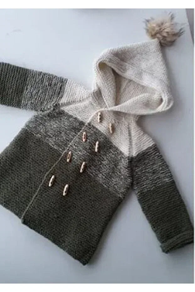 Детский кардиган для мальчиков с длинным рукавом Haroşa Model Oyuncakpark, Creamy Grayish