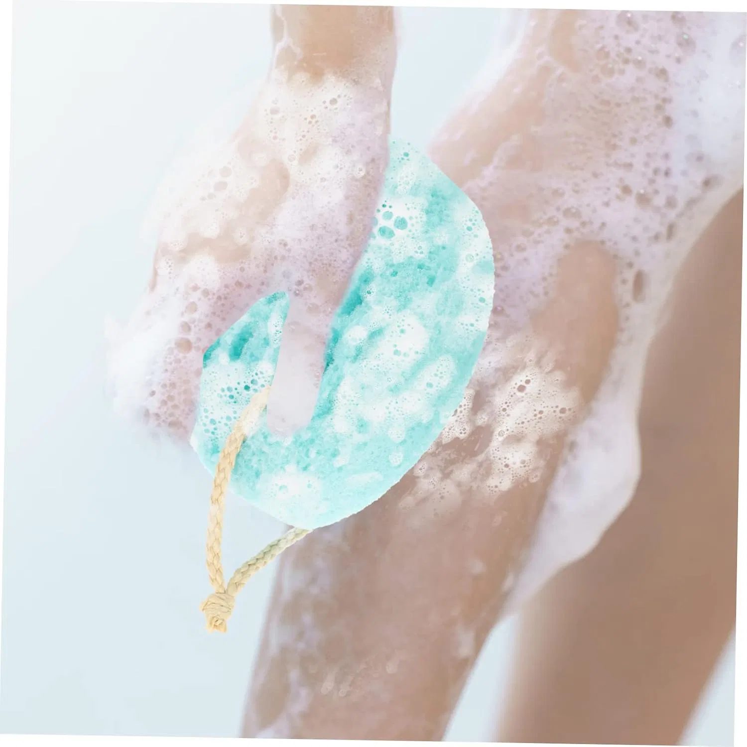 Мочалка для душа Dacron Bath Ball, Minkissy, 5 шт, 14x12x6 см, Blue — фото 3