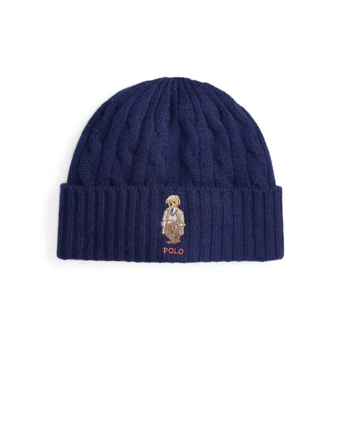 

Шапка из шерсти и кашемира Polo Ralph Lauren, синий