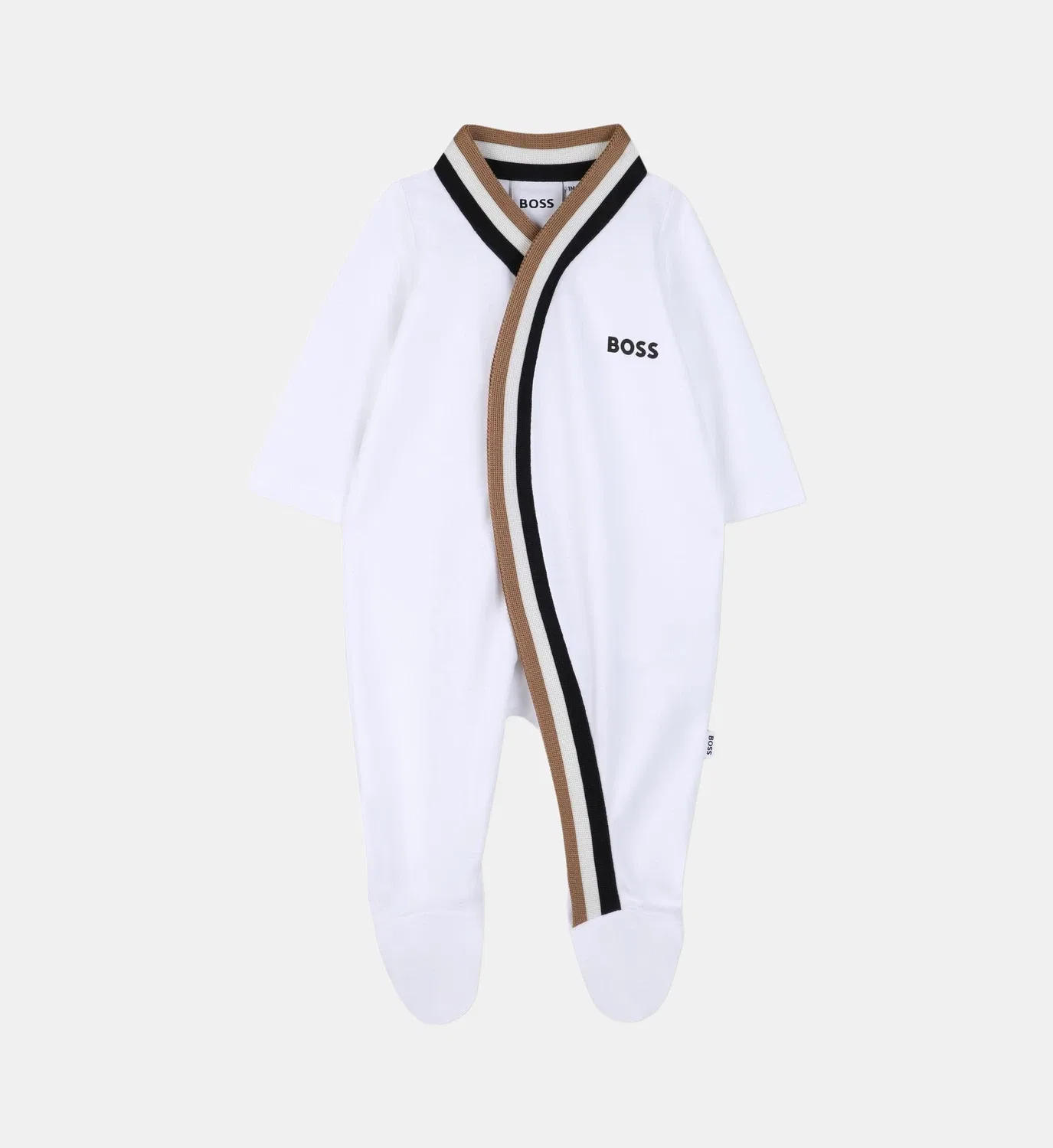 Комплект: пижама, боди, шапочка и варежки Boss Kidswear, белый — фото 3