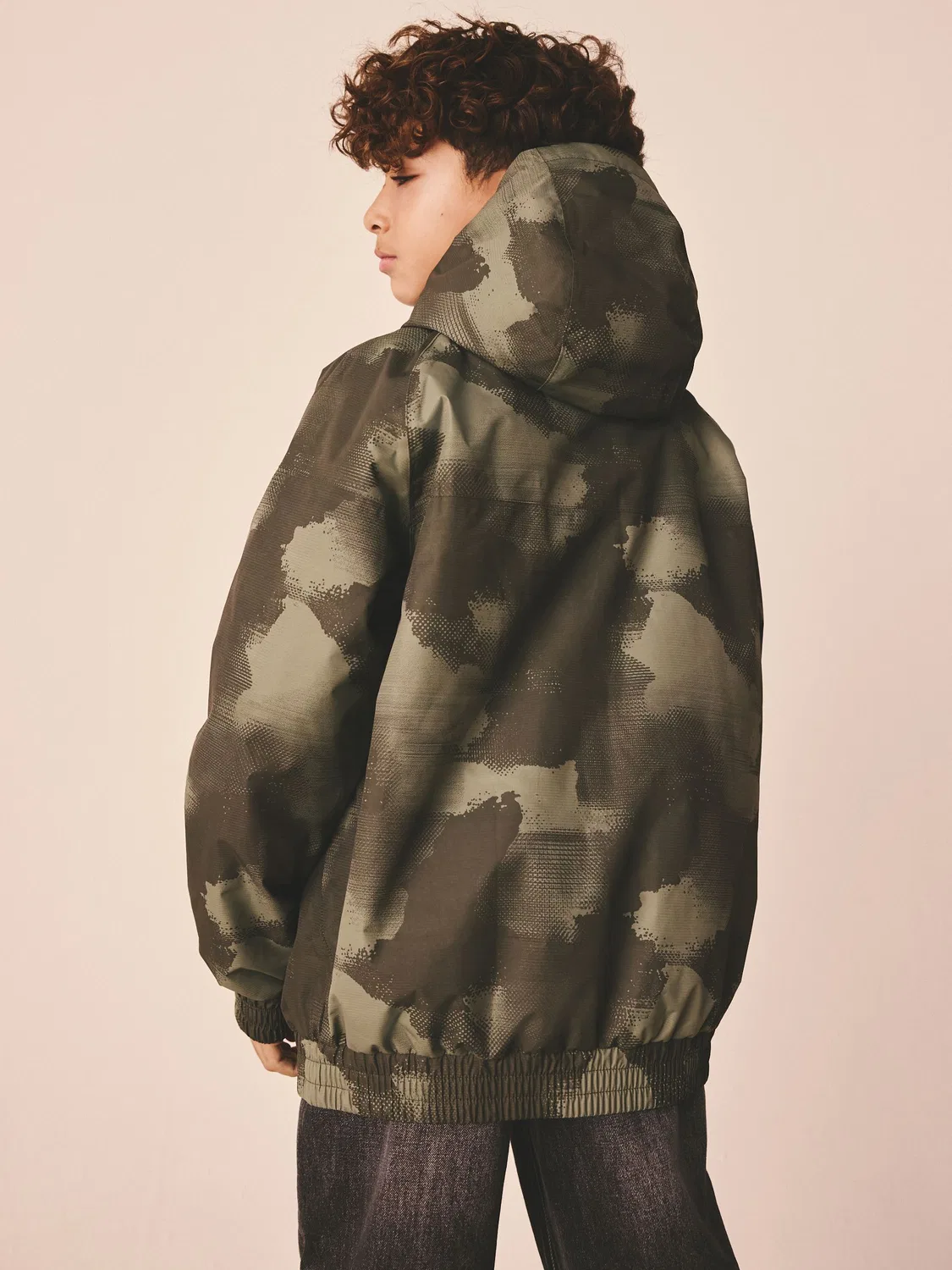 Куртка бомбер водонепроницаемая с капюшоном Next, Green Camouflage — фото 4