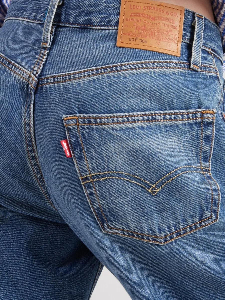 Джинсы LEVI'S Regular '501 90S' синего цвета — фото 4