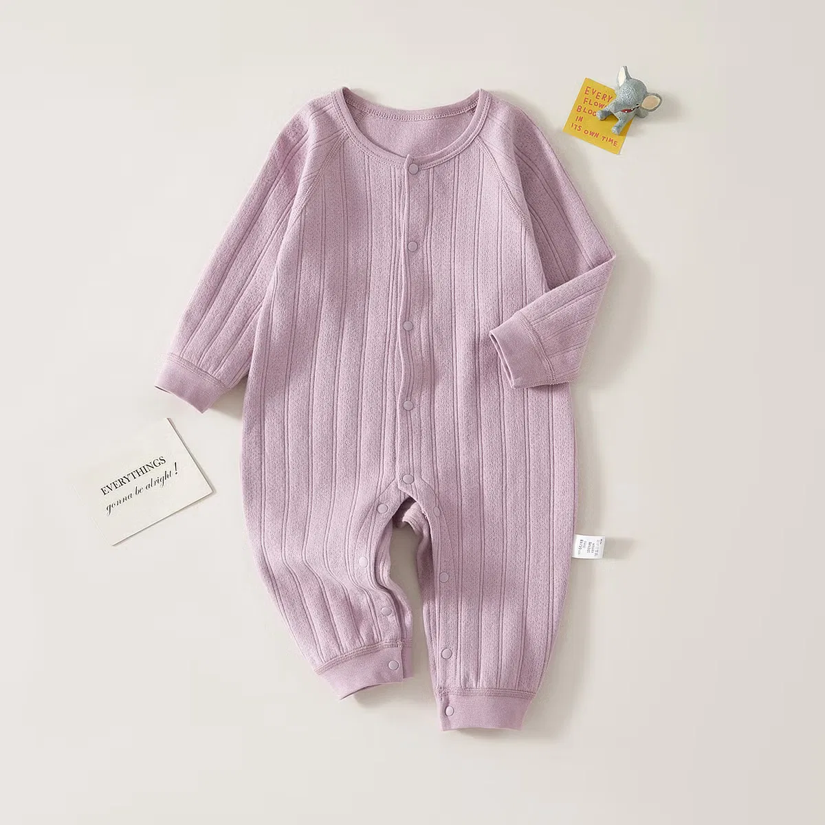 Боди-комбинезон с длинным рукавом Lilac purple Texsenda, фиолетовый