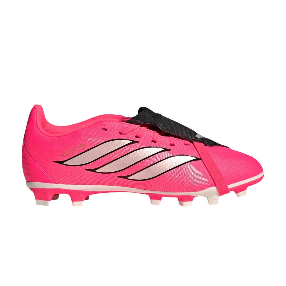 Детские бутсы Adidas Predator Club Fold-Over Tongue FG MG Little Kid, розовый