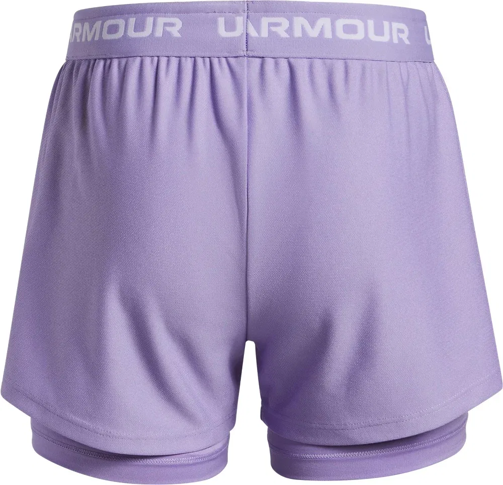 Шорты спортивные с принтом Tech Play Up 2N1 Under Armour, фиолетовый — фото 2