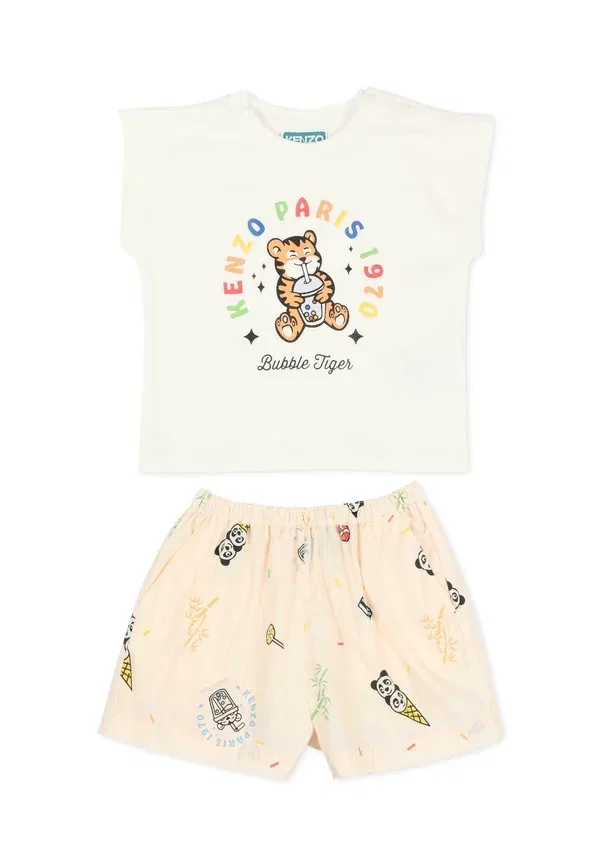 Комплект унисекс - шорты Kenzo Kids, слоновая кость