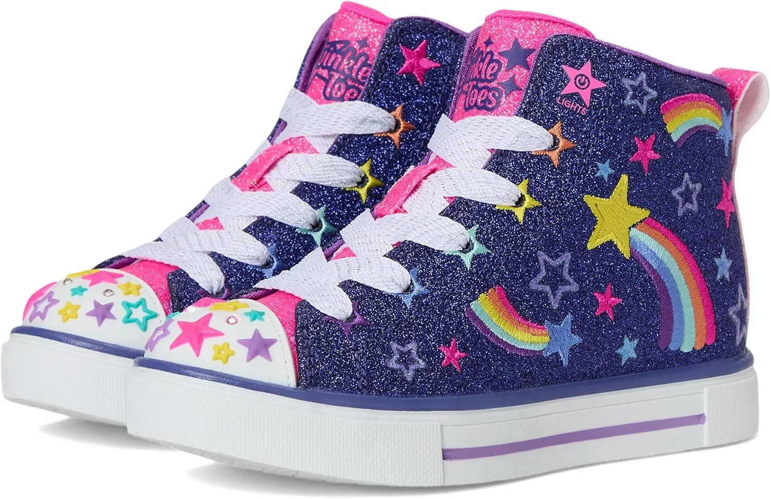 Детские кроссовки для девочек Twinkle Sparks Tutu Shine Skechers, Navy/Multi
