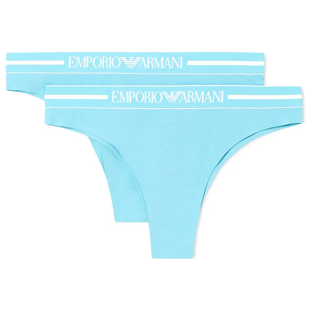 Трусы бразилианы 2 шт Emporio Armani, синий