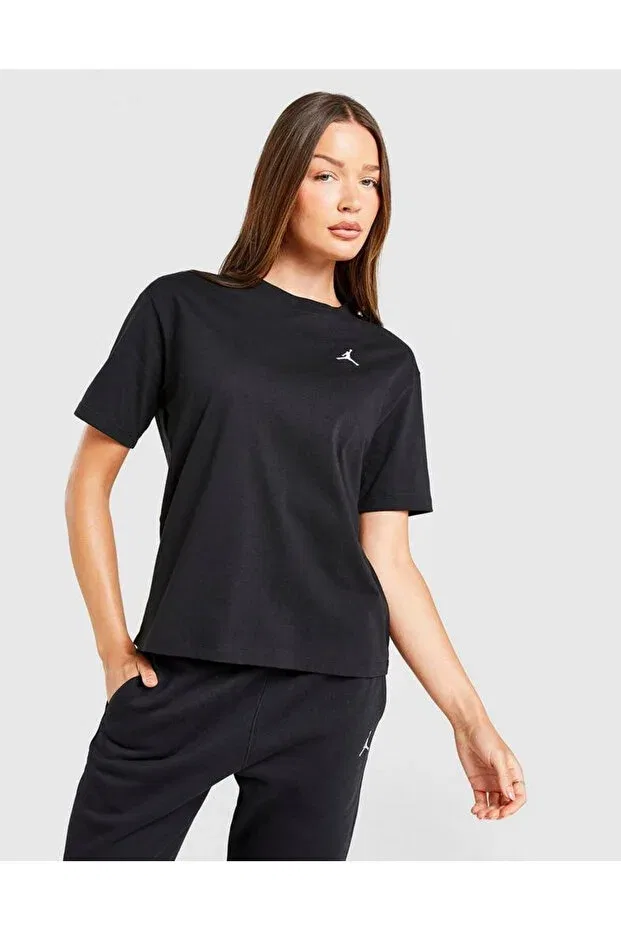 Женская футболка с длинным рукавом Jordan Essentials Girlfriend T-Shirt Nike, Black — фото 4