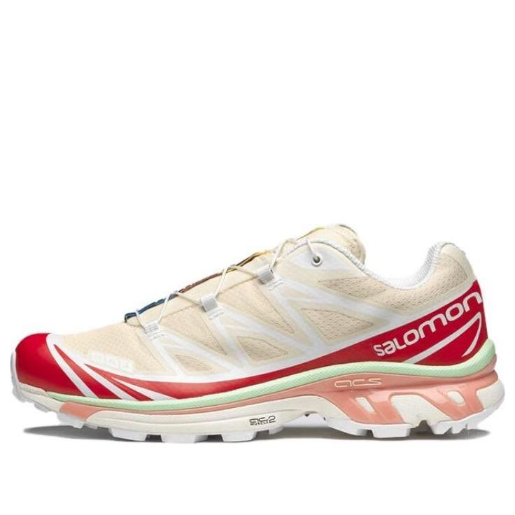 

Кроссовки Salomon XT-6 'Shortbread Poppy Red Green Ash' 472933, бежевый