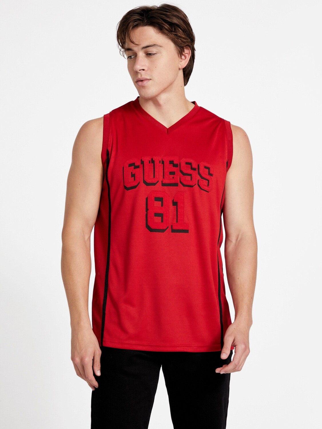 

Майка с логотипом Wiley Guess Factory, цвет Rugby Red