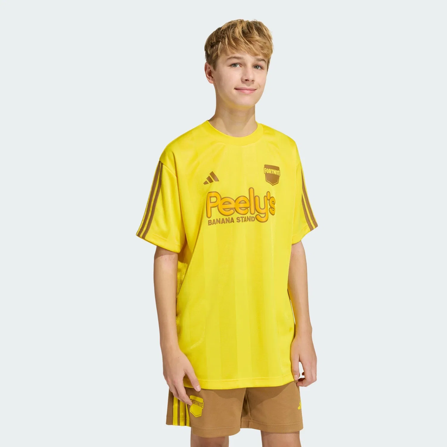 Детская футболка с принтом Peely Trikot Adidas, Gelb — фото 2