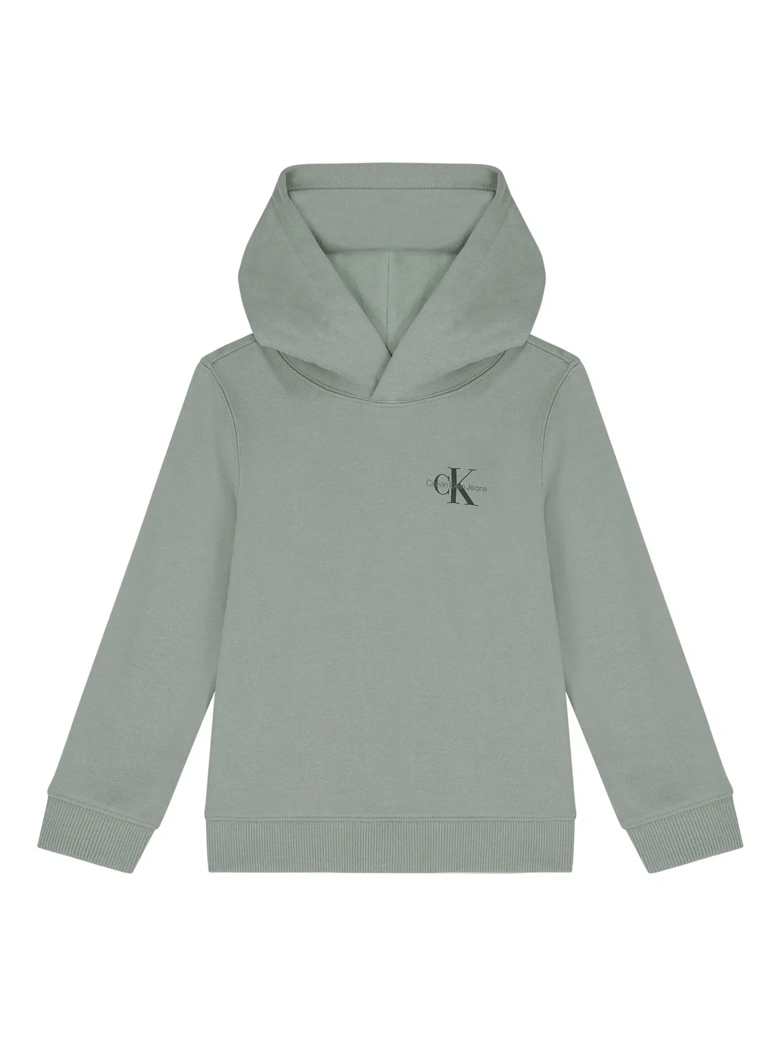 Худи с логотипом из хлопка Calvin Klein, зеленый