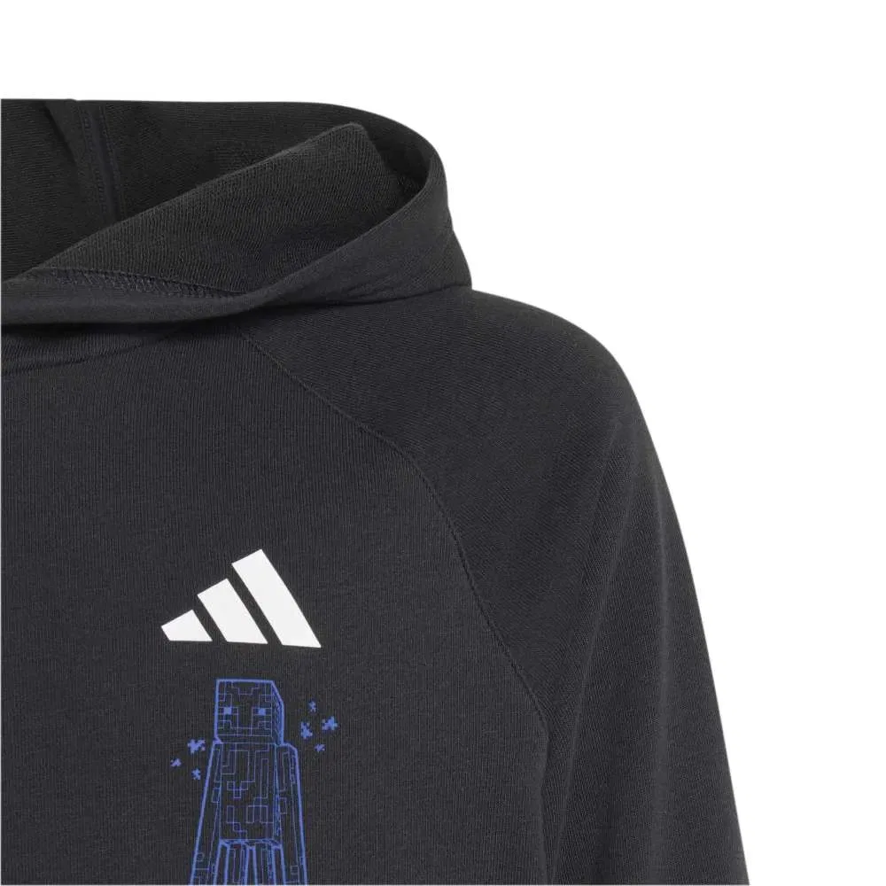 Детское худи с принтом Minecraft Adidas, Black — фото 4