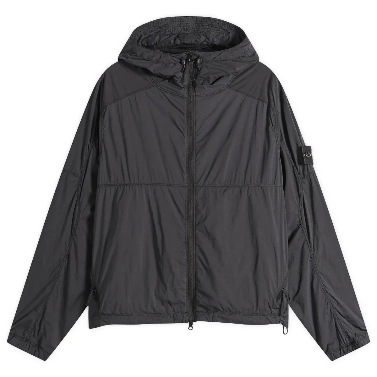 Куртка из ультралегкого нейлона с капюшоном Ultralight Nylon Stretch-Tc Hooded Jacket Stone Island, Black