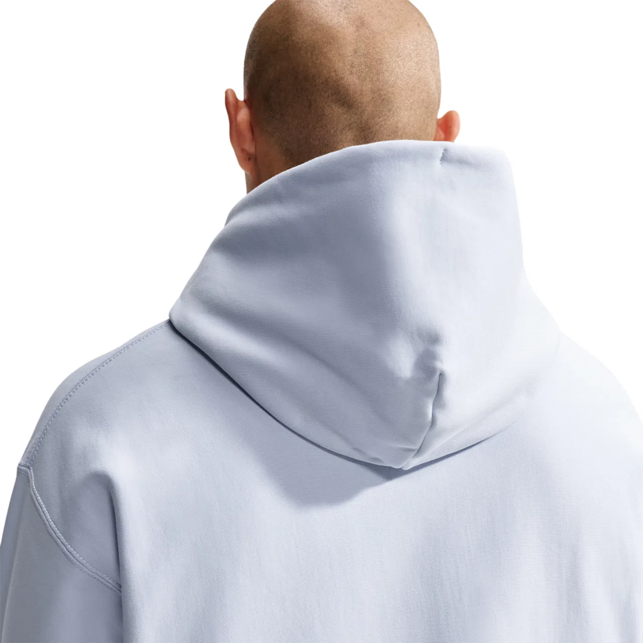 Мужской худи с капюшоном, свободный крой, Nike Solo Swoosh, Nike, Football Grey/White — фото 2