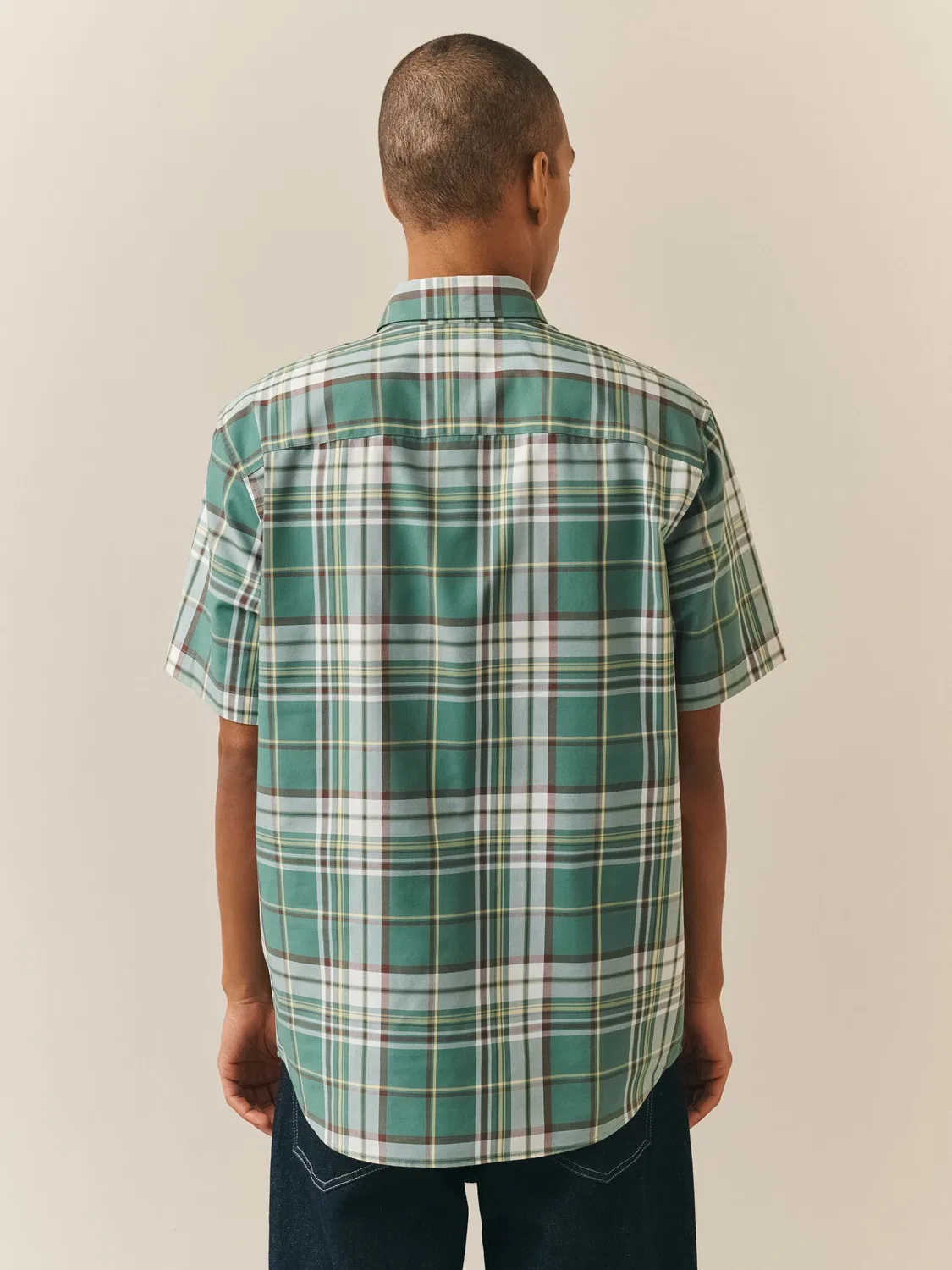 Рубашка оксфордская Regular Fit, Green Madras Check Next, зеленый — фото 2