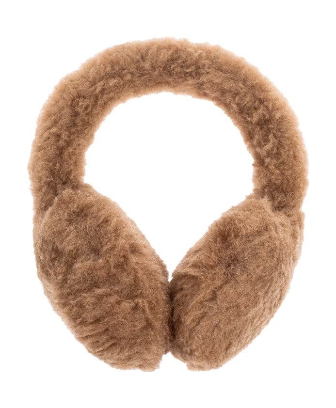 

Меховые наушники Max Mara Camel Wool Ear Warmers, коричневый