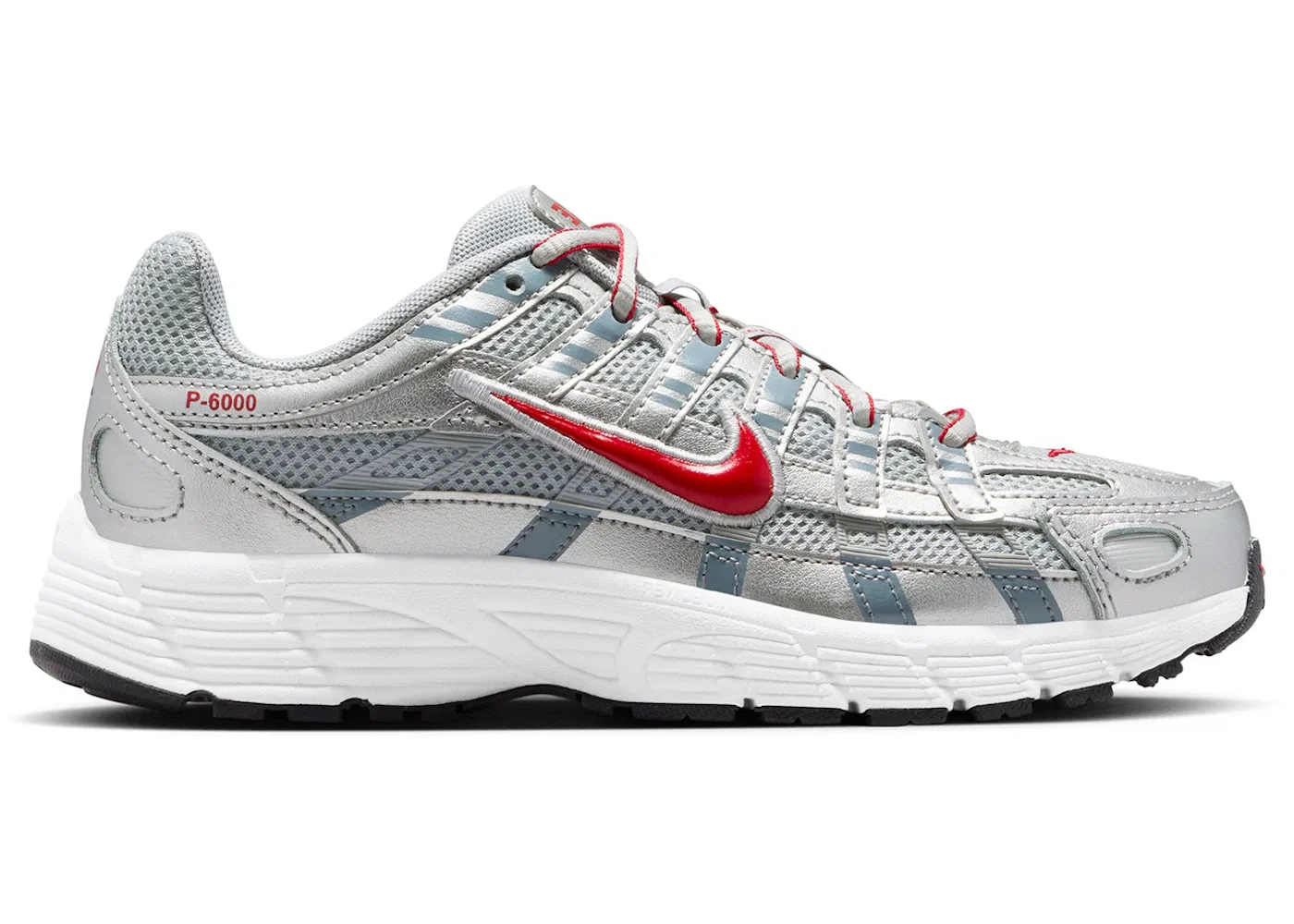 Детские кроссовки Lifestyle Nike P-6000 Nike, Metallic Silver/Flat Silver/Cool Grey/Gym Red