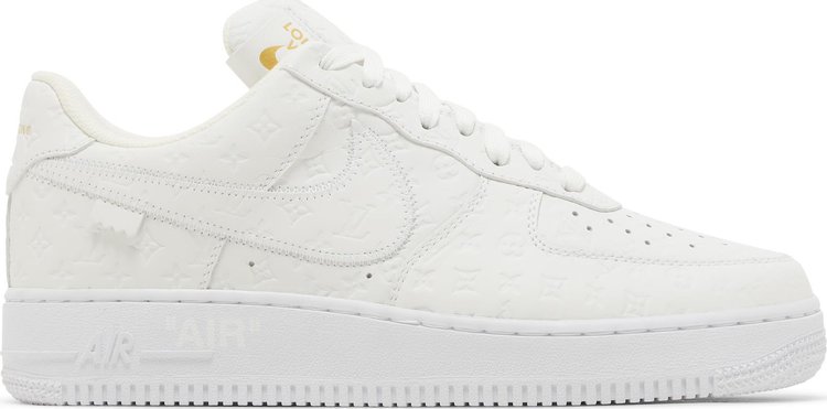 Лимитированные кроссовки Nike Louis Vuitton x Air Force 1 Low 'Triple White', белый - фото