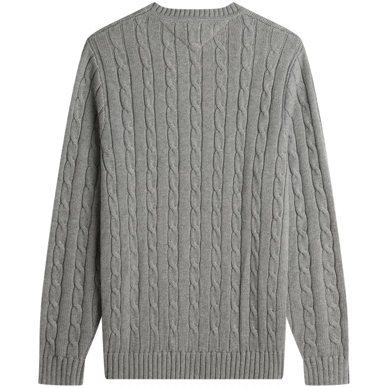 Мужской свитер с круглым вырезом Tommy Hilfiger, Gray P7D — фото 4