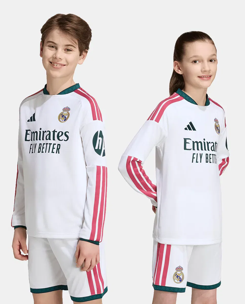 Детская футболка с длинным рукавом Real Madrid CF 2026-2027 LS adidas, Blanco