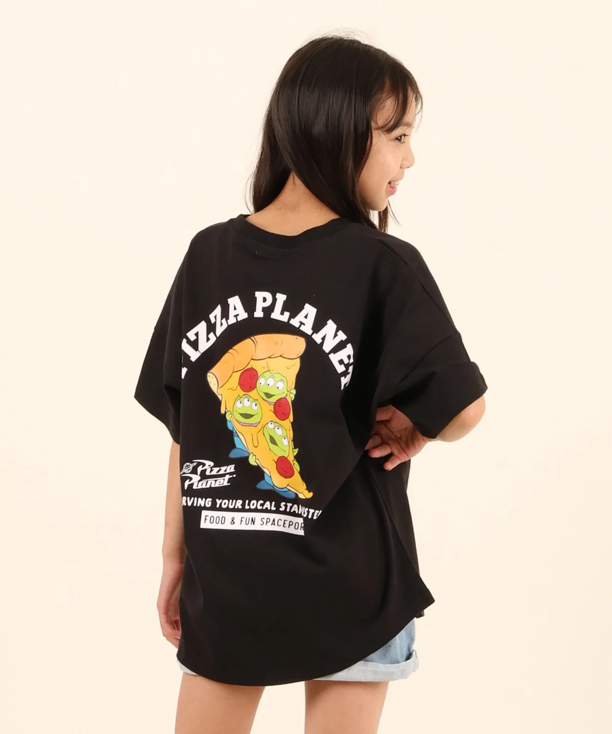 Детская футболка с принтом Pizza Planet ANTIBAL, Black