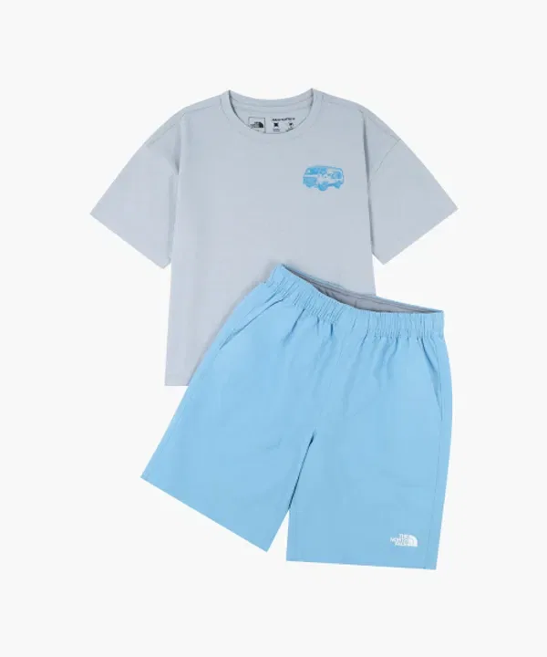 Футболка с коротким рукавом Outland Crew, The North Face Kids, серый