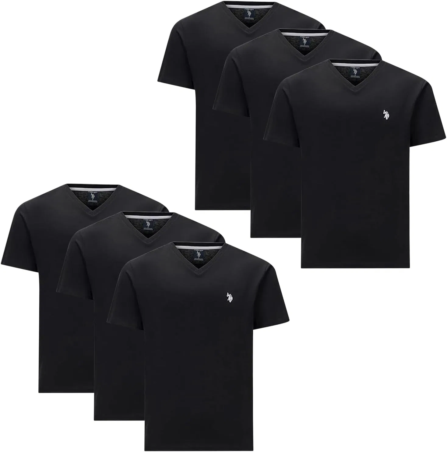 Мужская футболка с V-образным вырезом U.S. POLO ASSN., Black