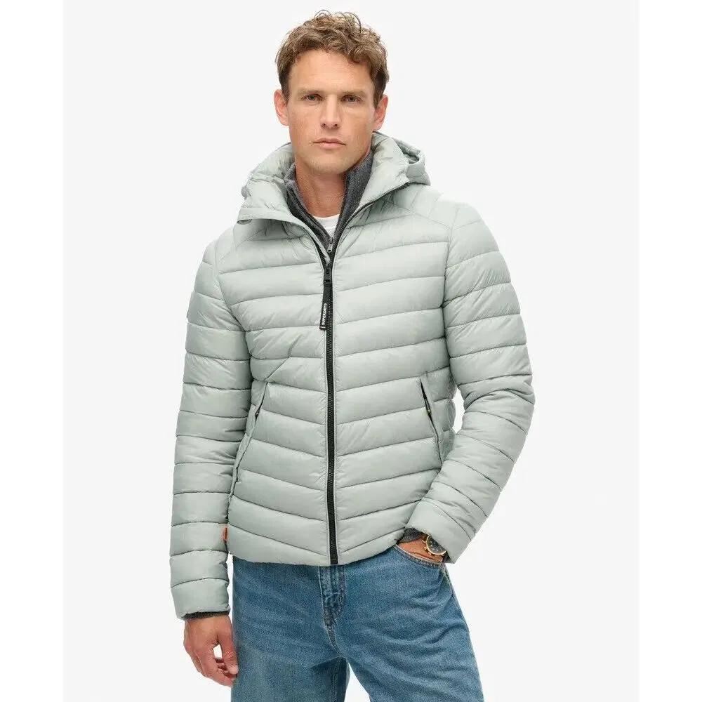 Мужская стеганая куртка с капюшоном Fuji Sport Superdry, Grau — фото 2