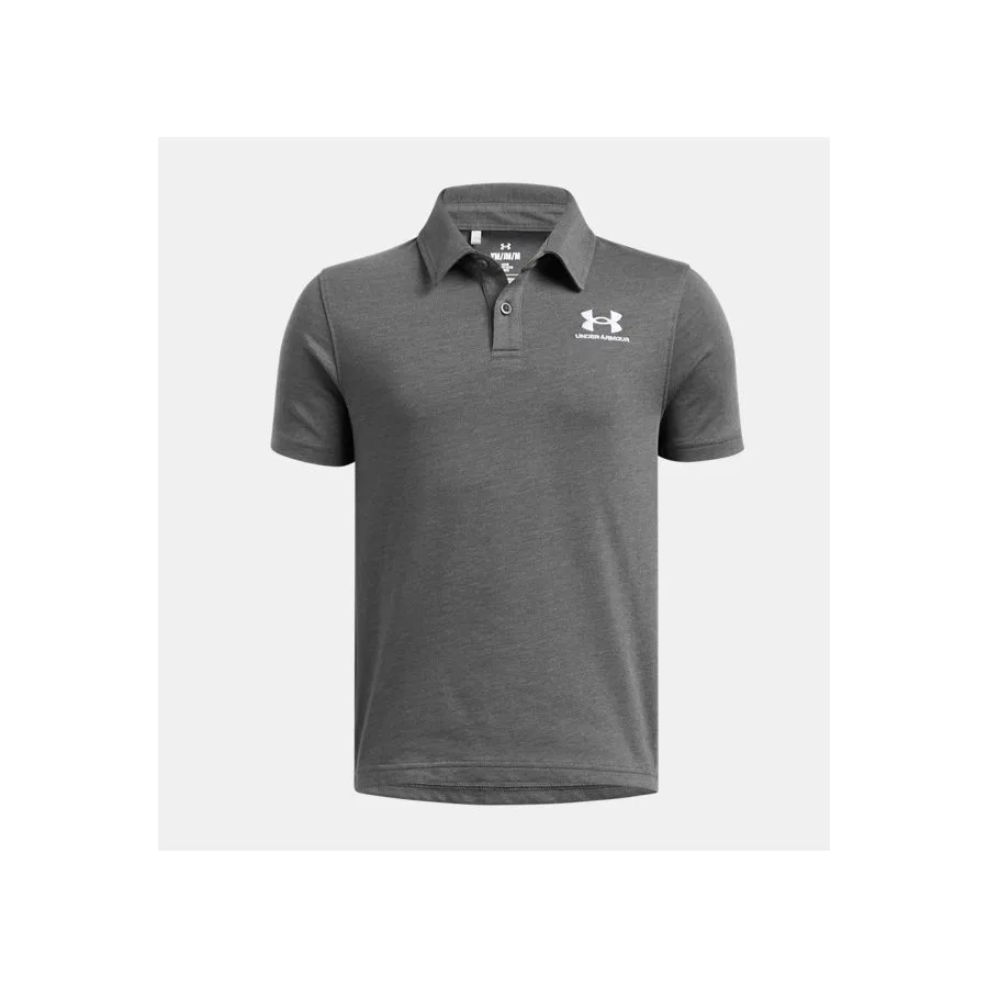 Детская футболка-поло с длинным рукавом Under Armour Icon, Серый