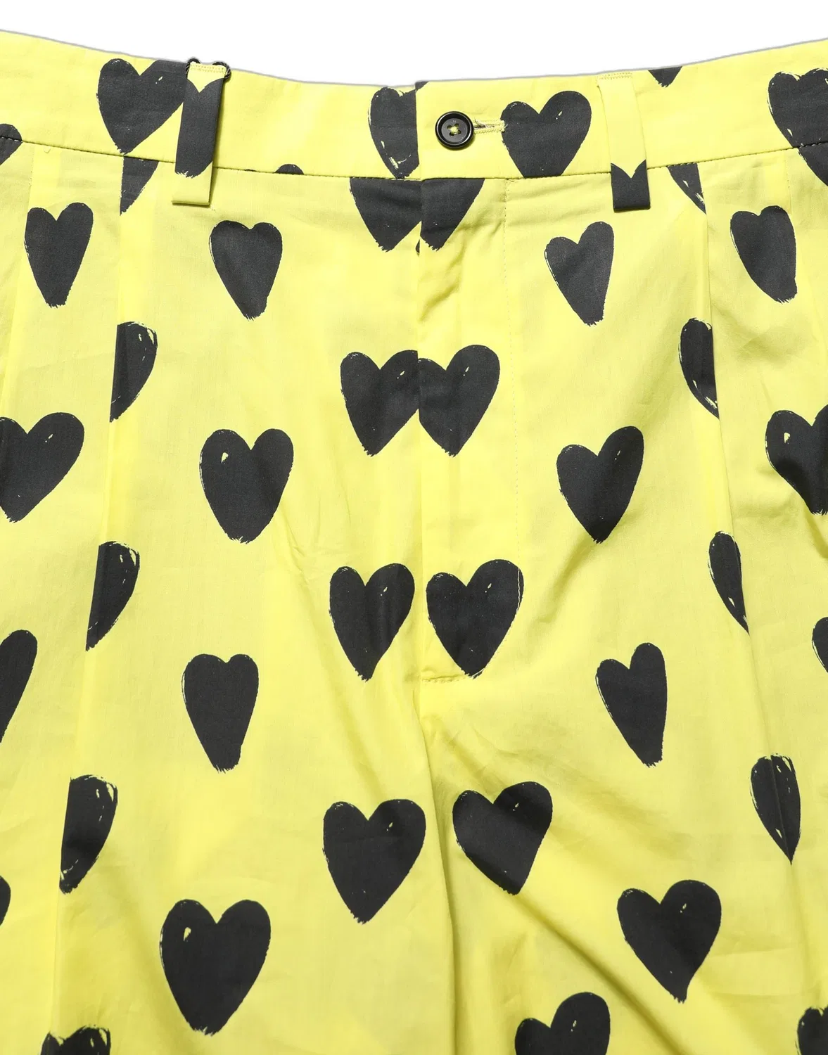 Мужские шорты-бермуды с принтом сердца, модель Bermuda Shorts, Dolce & Gabbana, Yellow