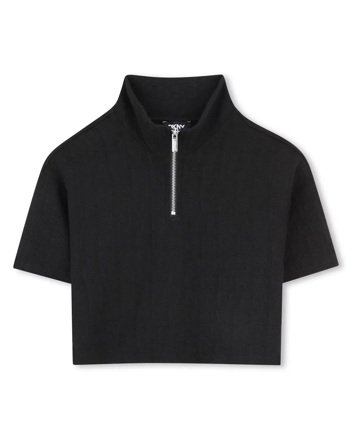Детское поло для девочек из джерси DKNY, Negro