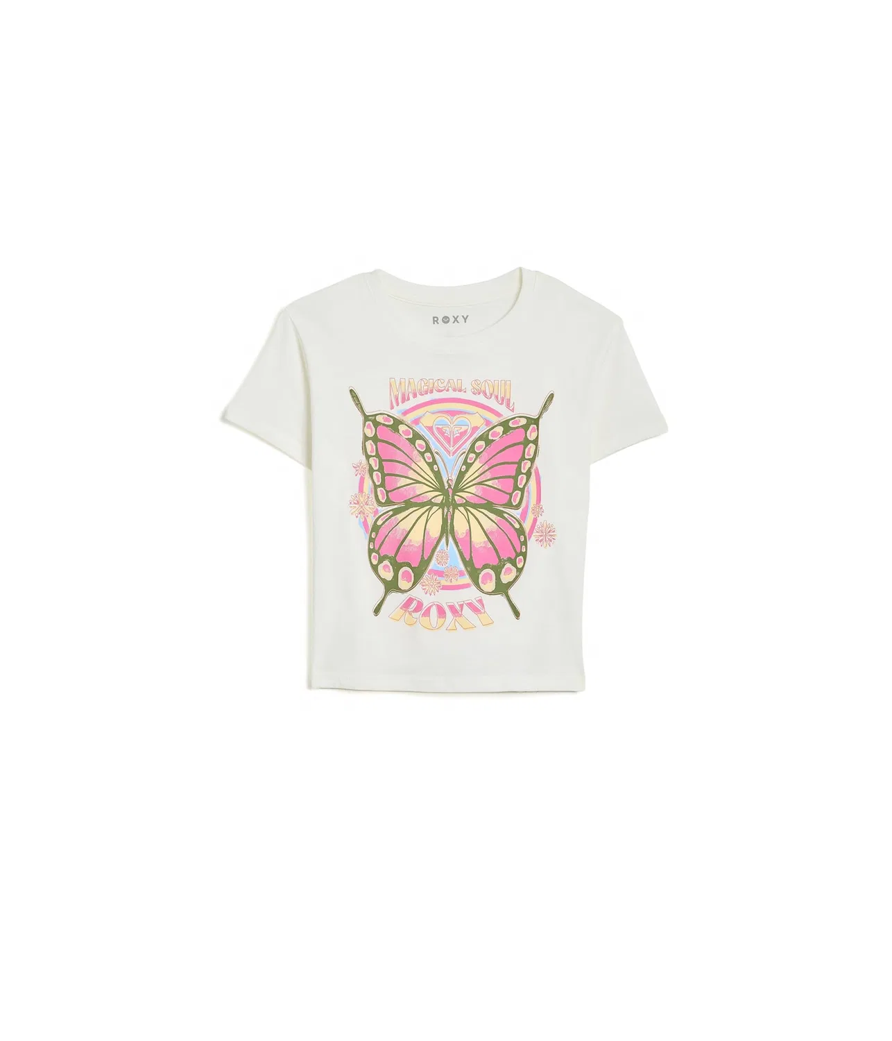 Футболка Butterfly Groove Tee (для детей постарше) Roxy Kids, Coconut Milk