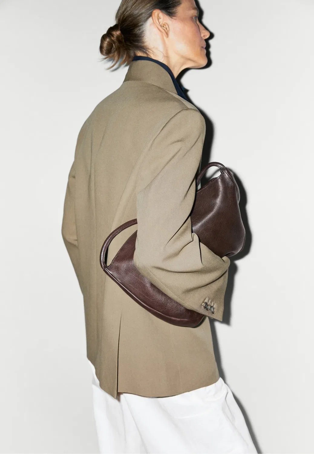 Блейзер Massimo Dutti, Mottled Brown — фото 3