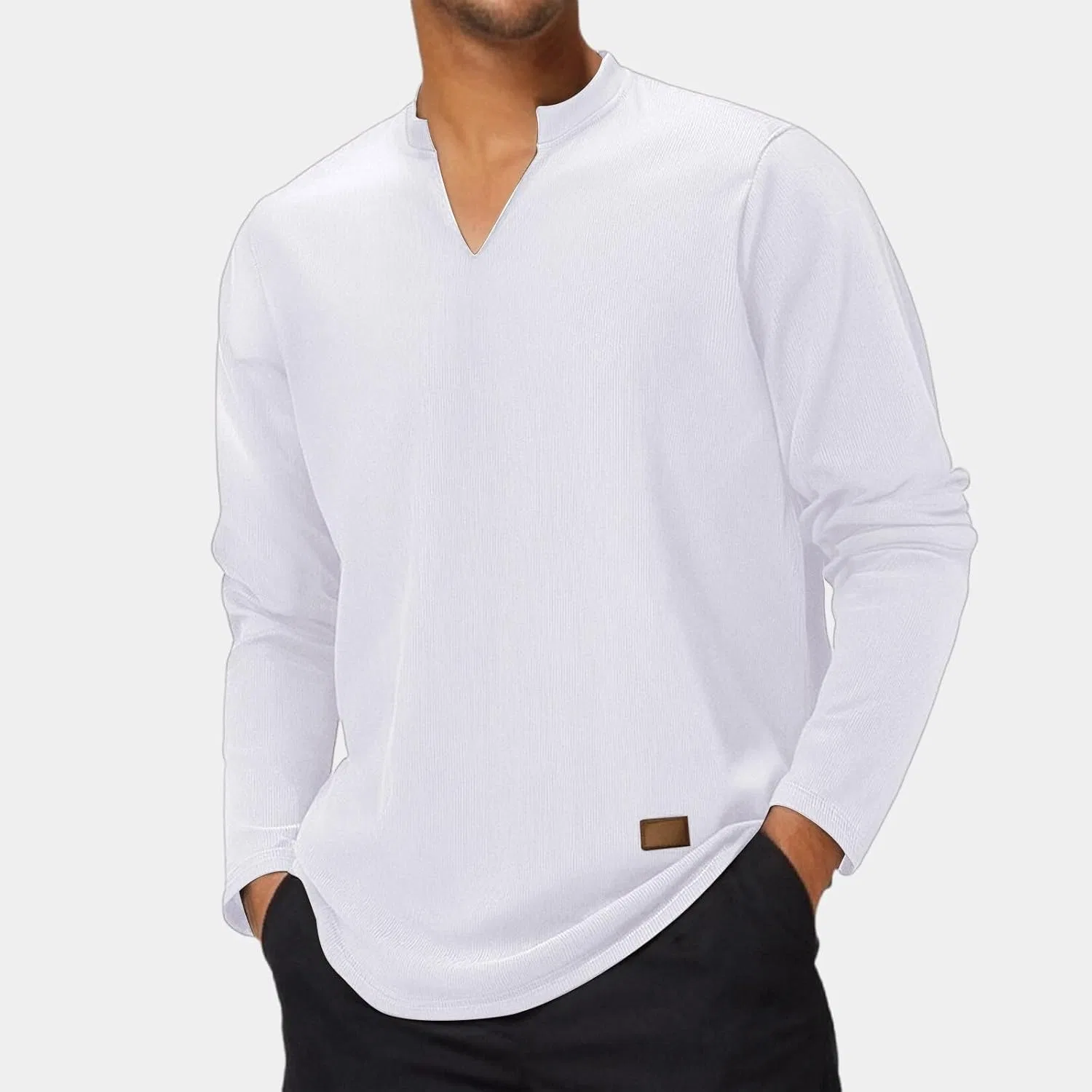 Мужская футболка с круглым вырезом Regular Fit Polyester, White — фото 3