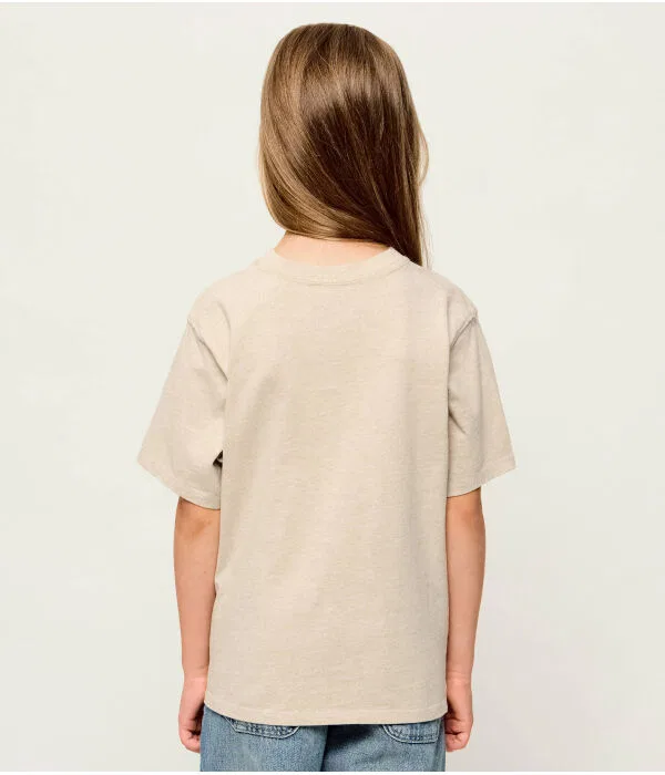 Детская футболка с круглым вырезом хлопковая T-Shirt Polo Ralph Lauren, бежевый — фото 3