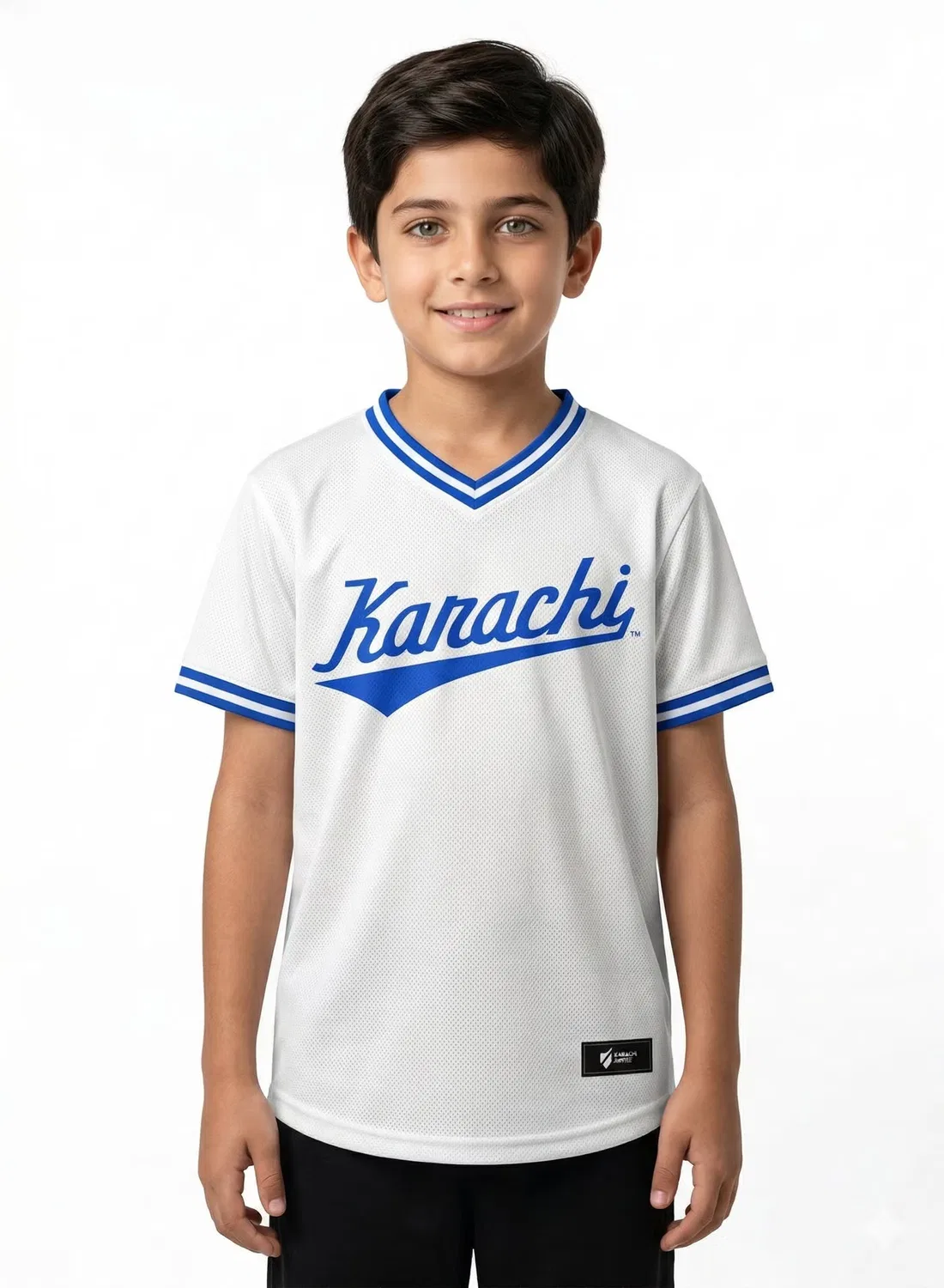 Футболка спортивная с V-образным вырезом Karachi Monarchs Baseball United, белый — фото 2