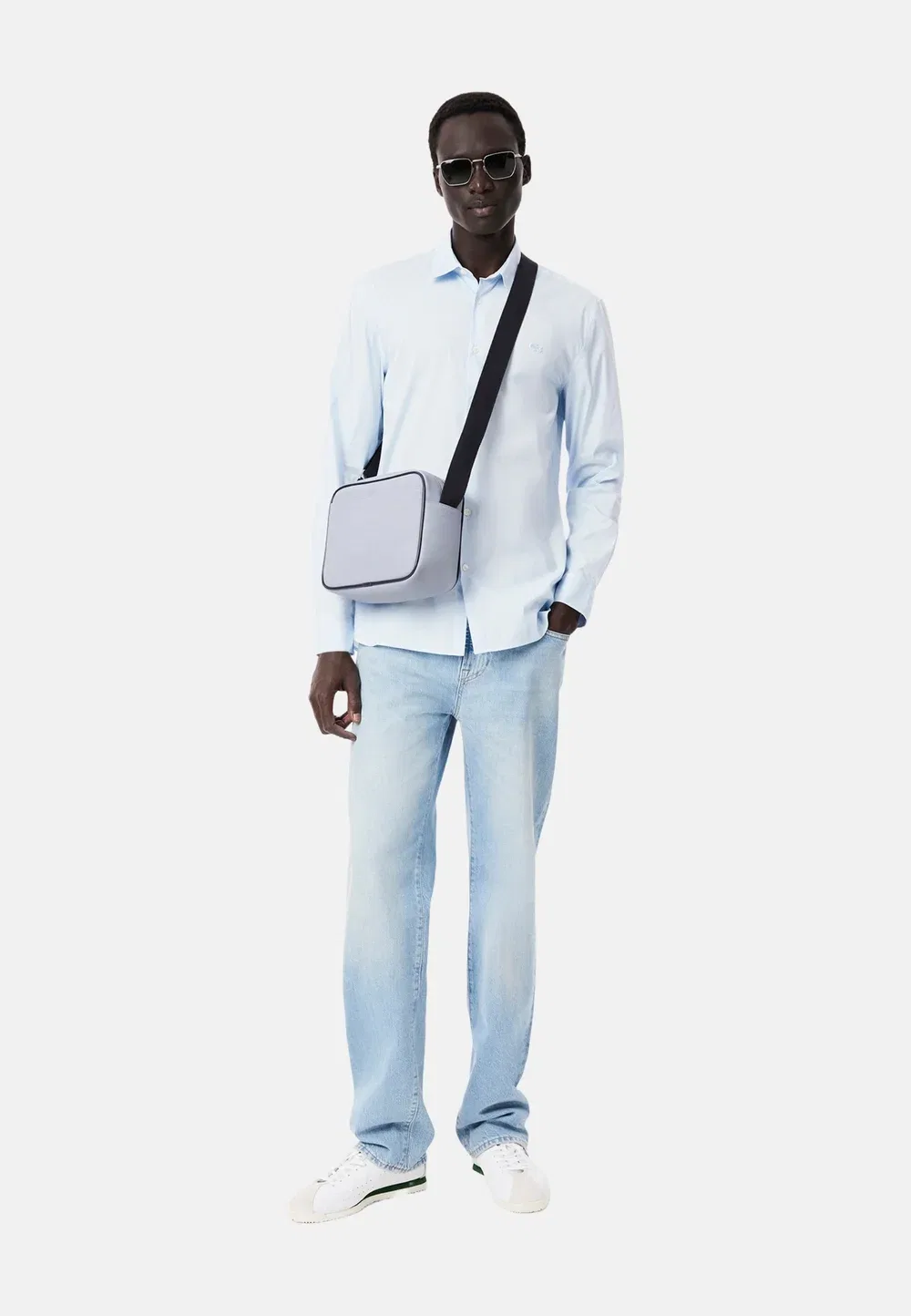 Рубашка Lacoste, Blanco Azul Claro — фото 2