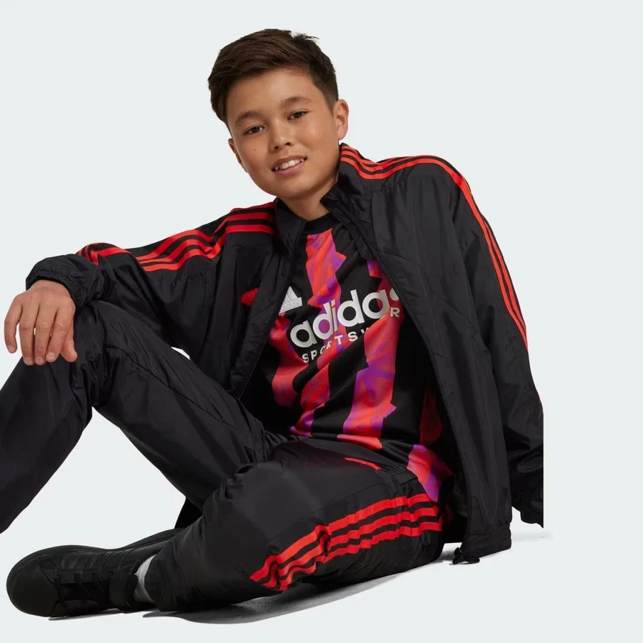 Детская куртка с воротником-стойкой adidas J HOT WV TTOP, Черный — фото 3