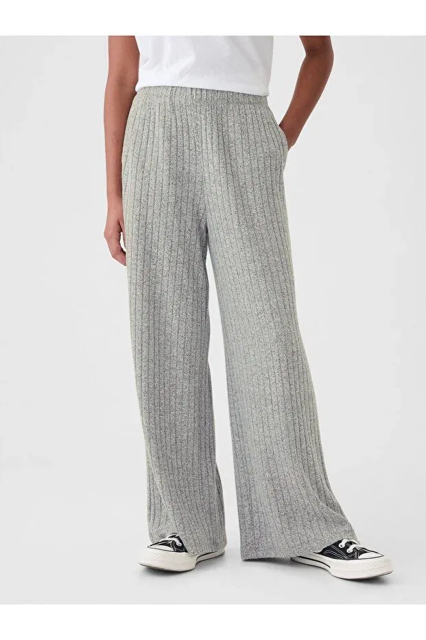 Детские спортивные штаны для девочек с широкой штаниной Gap, Gray — фото 4