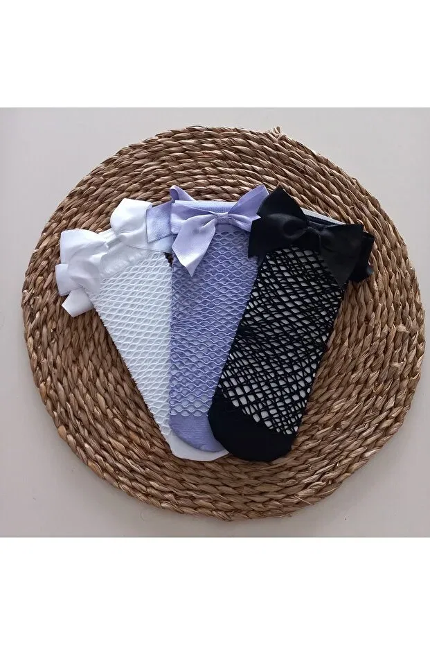 Детские носки для девочек с принтом Mars Baby, Black Lilac White