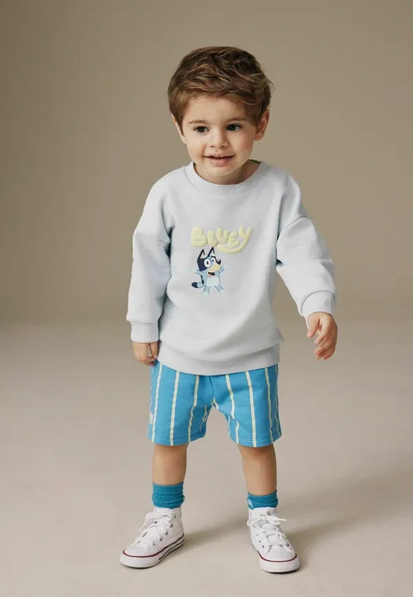 Комплект из свитшота и брюк с принтом Bluey, Regular fit, Next, синий — фото 2