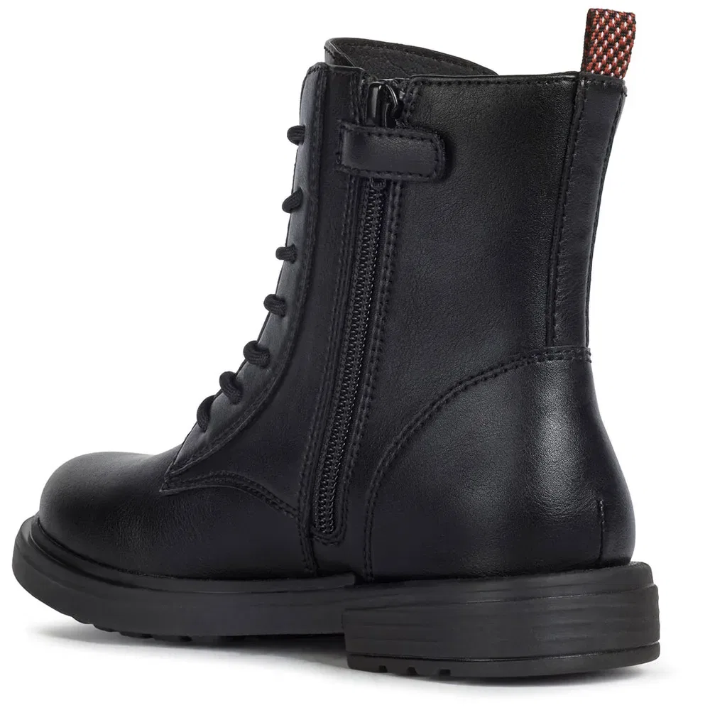 Детские ботинки для девочек с эффектом кожи Geox Eclair D, Black — фото 3