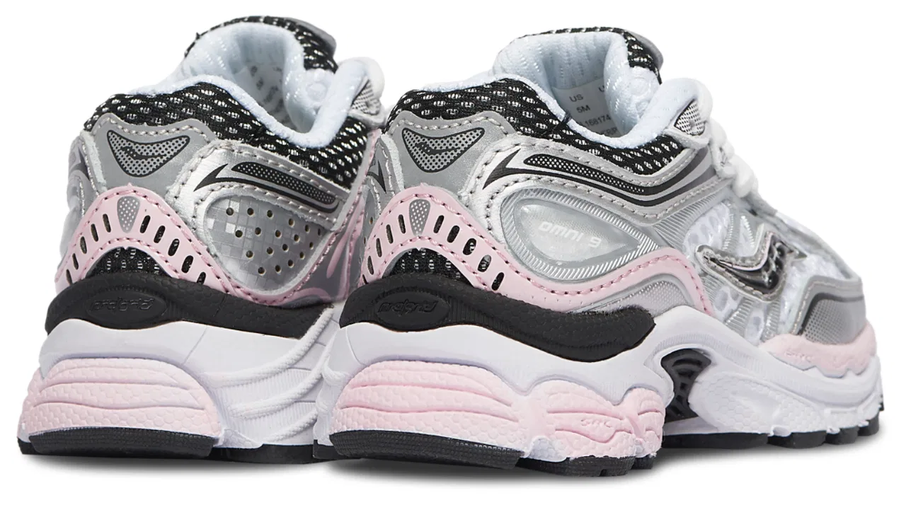 Детские кеды Omni 9 Saucony, цвет Silver/Pink — фото 3