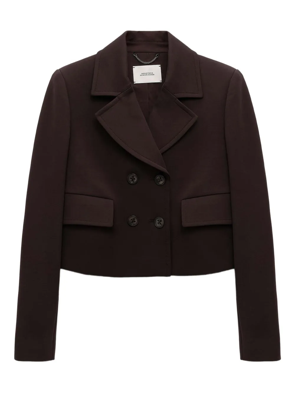 

Укороченный двубортный пиджак Dorothee Schumacher, коричневый