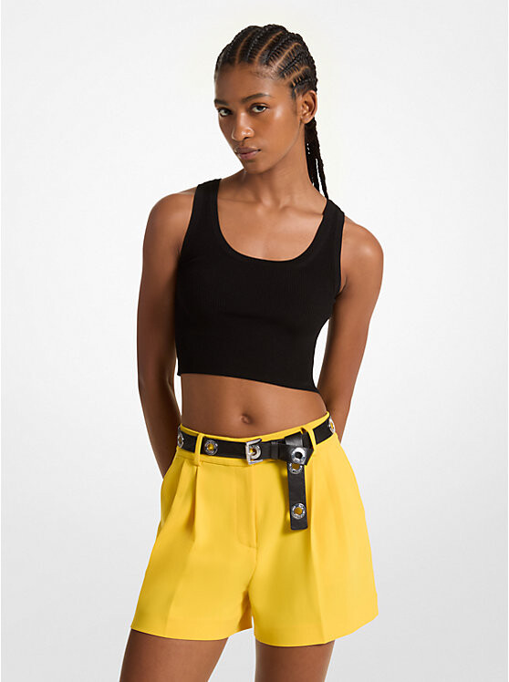 

Шорты Michael Kors Pleated Crepe, желтый